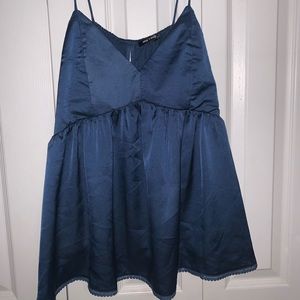 Adorable navy tank top blouse